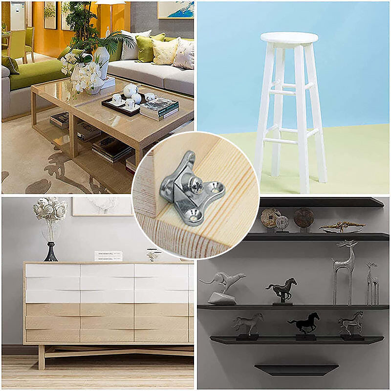 Unisex detachable butterfly corner bracket, durable zinc alloy, ideal for woodworking and furniture assembly