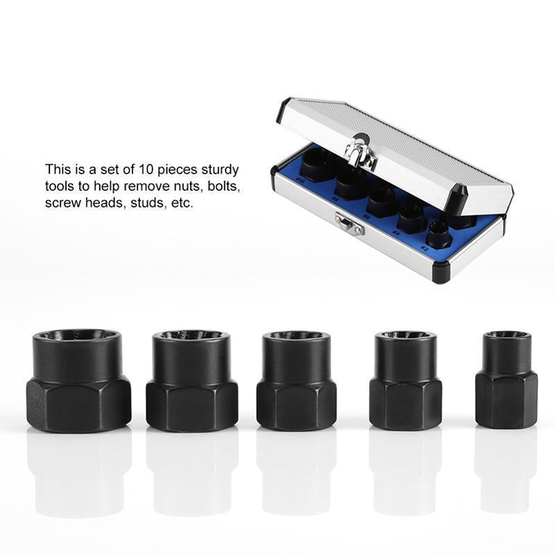 Universal damaged nut removal socket set, a must-have for every repair kit