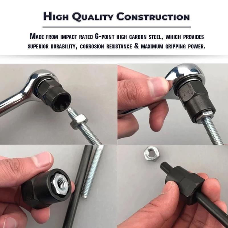 Ergonomic packaging of the universal damaged nut and bolt extractor kit