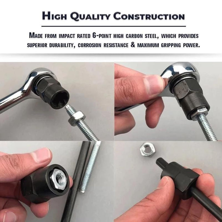 Ergonomic packaging of the universal damaged nut and bolt extractor kit