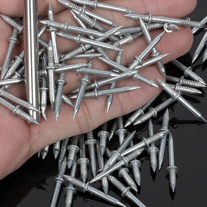 100-pack seamless double-head skirting nails for invisible trim installation