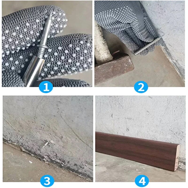 Seamless double-head skirting nails, perfect tools for DIY home renovation