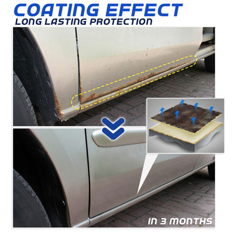 Universal Rust Remover Spray applied to rusty bolt, showing quick rust dissolution