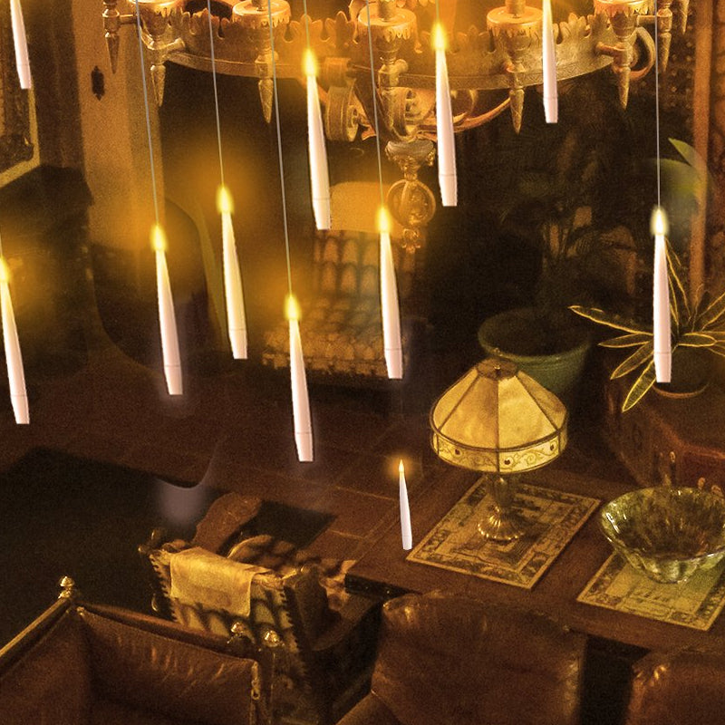 Floating LED taper candles, a 12-pack, perfect for creating a warm and inviting home ambiance