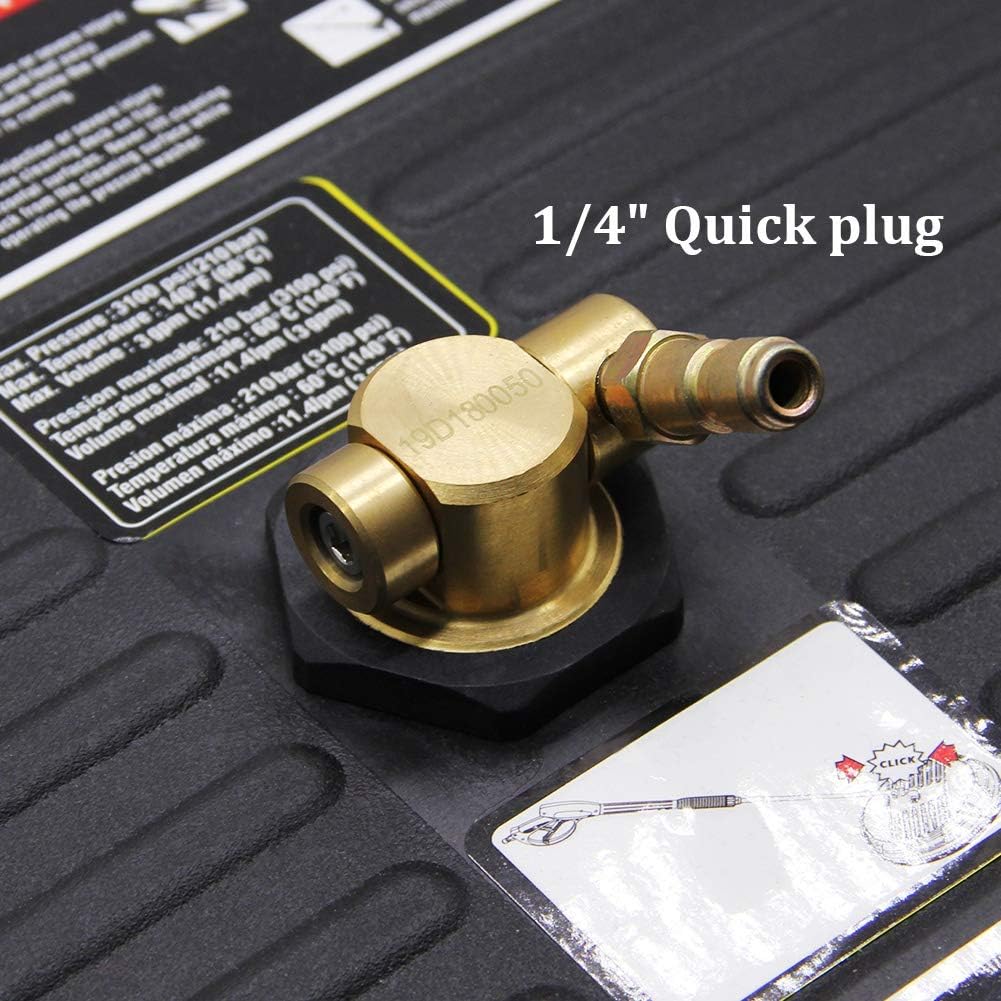 "15-inch surface cleaner for pressure washer, round design, dual rotating nozzles, blue and black with handle, outdoor cleani