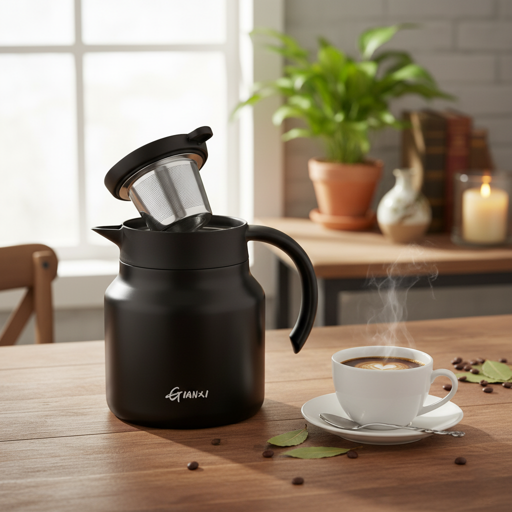 Insulated Teapot with Infuser and Ceramic Liner - 800ml