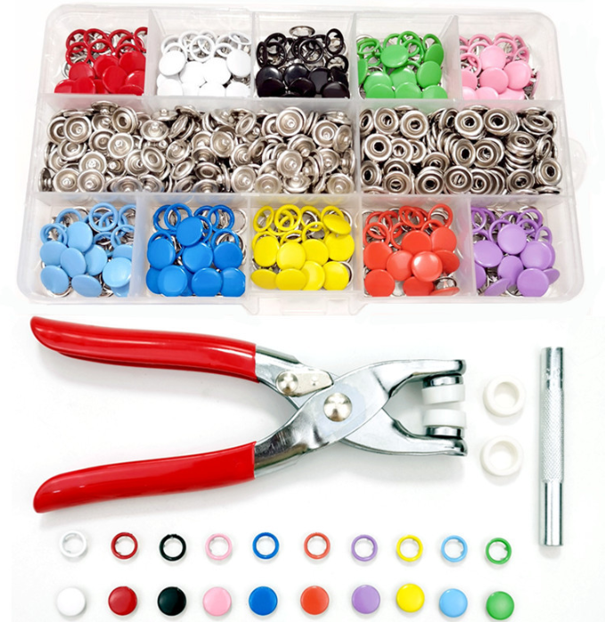 DIY Metal Snaps Buttons Kit for Fabric & Crafts