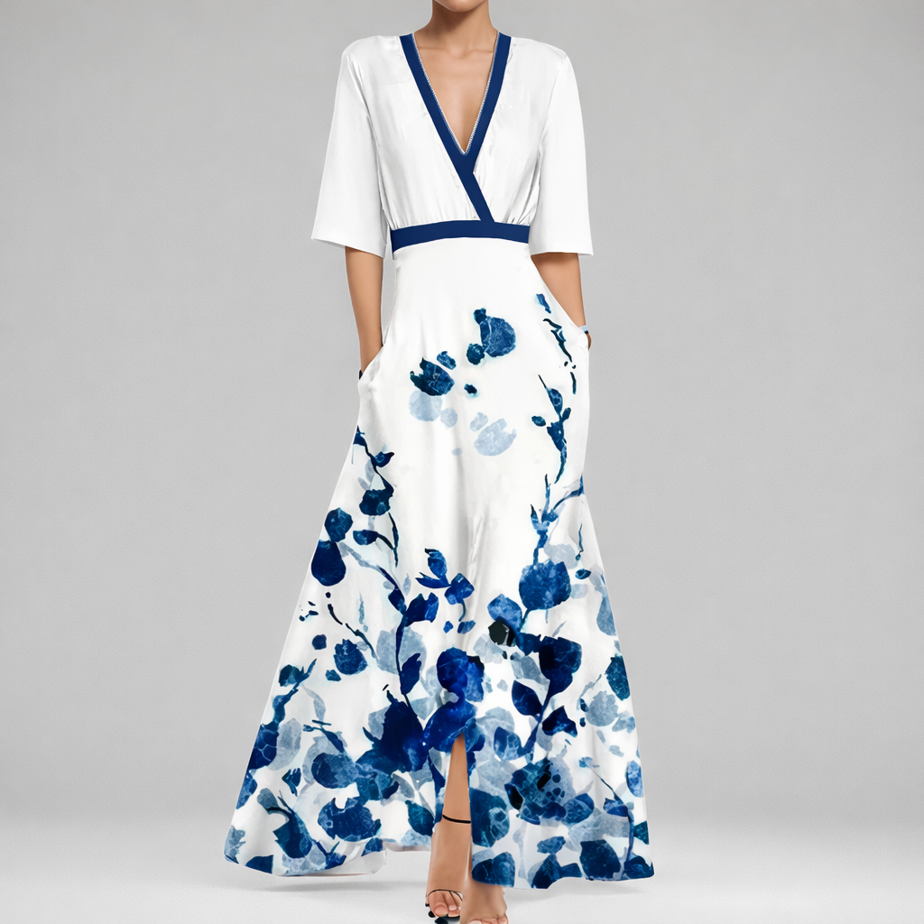 Women's Floral Maxi Dress with Flowing Silhouette
