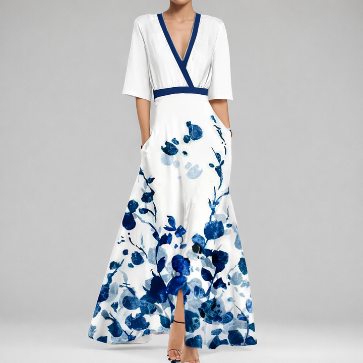 Women's Floral Maxi Dress with Flowing Silhouette