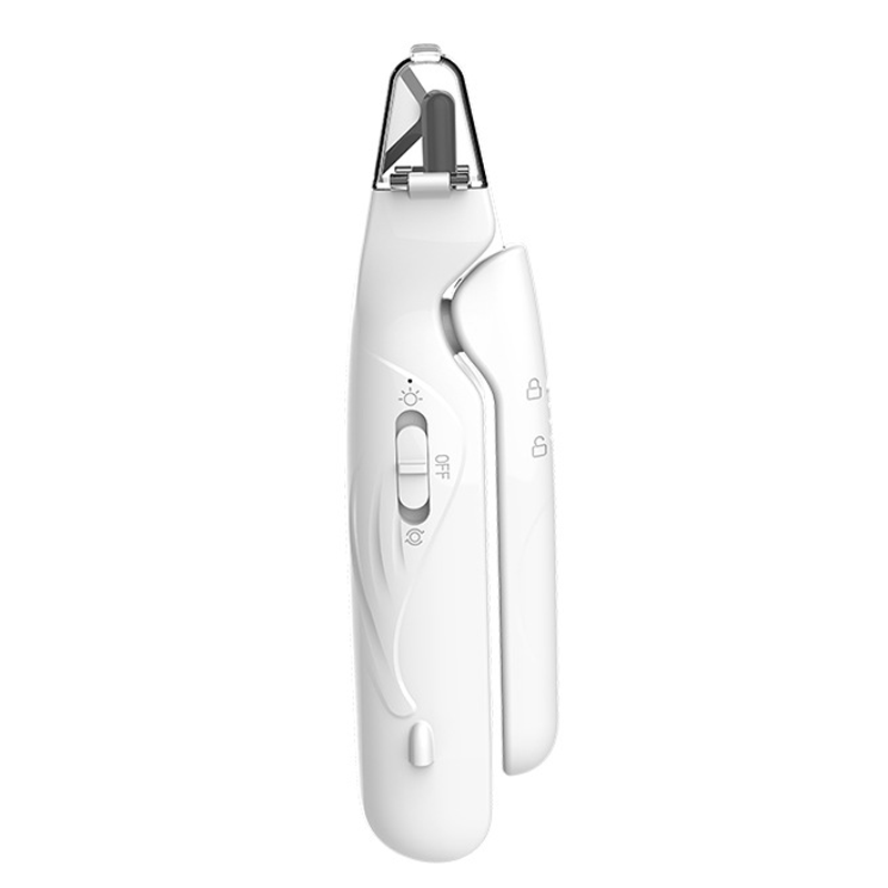 Infographic explaining the two functions: pet nail grinder and nail trimmer