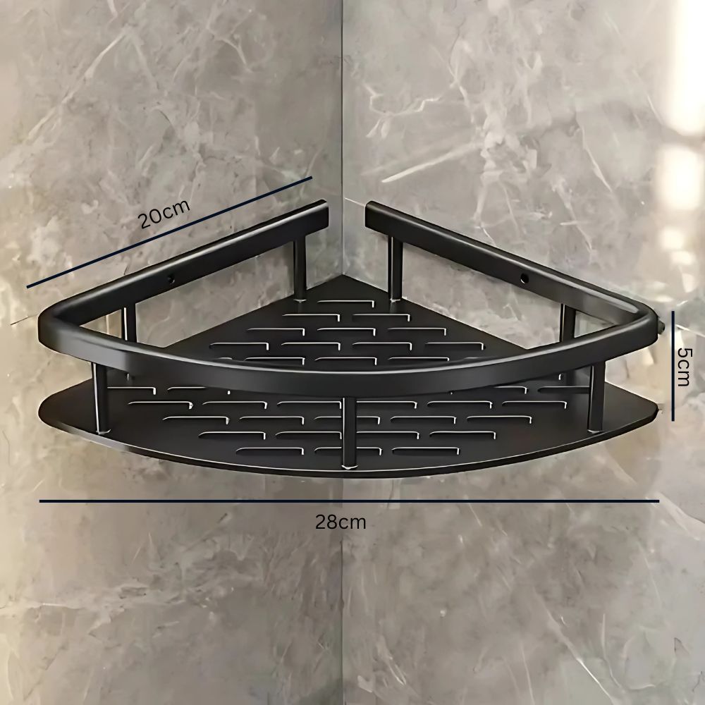Versatile rustproof shower caddy, available in 1 or 2 tiers. Wall mount organizer for modern bathroom storage solution.