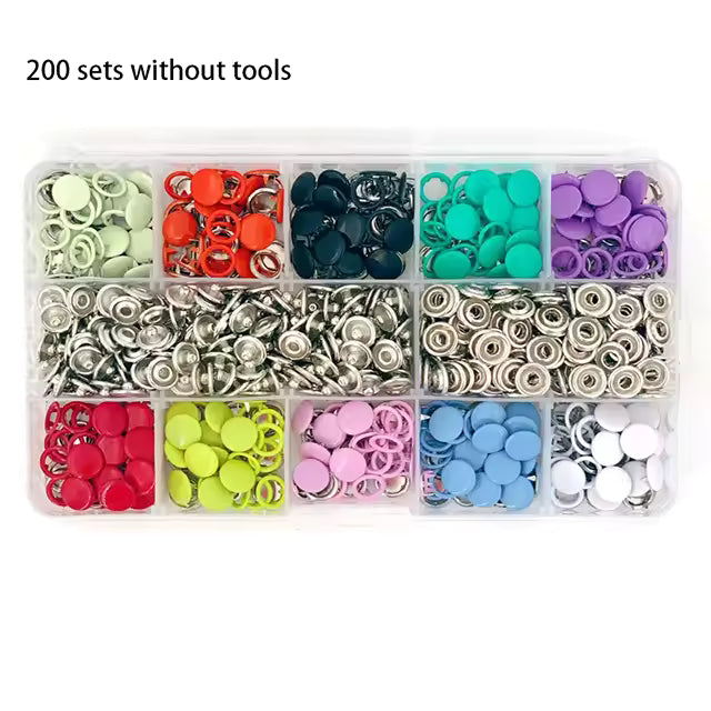 DIY Metal Snaps Buttons Kit for Fabric & Crafts