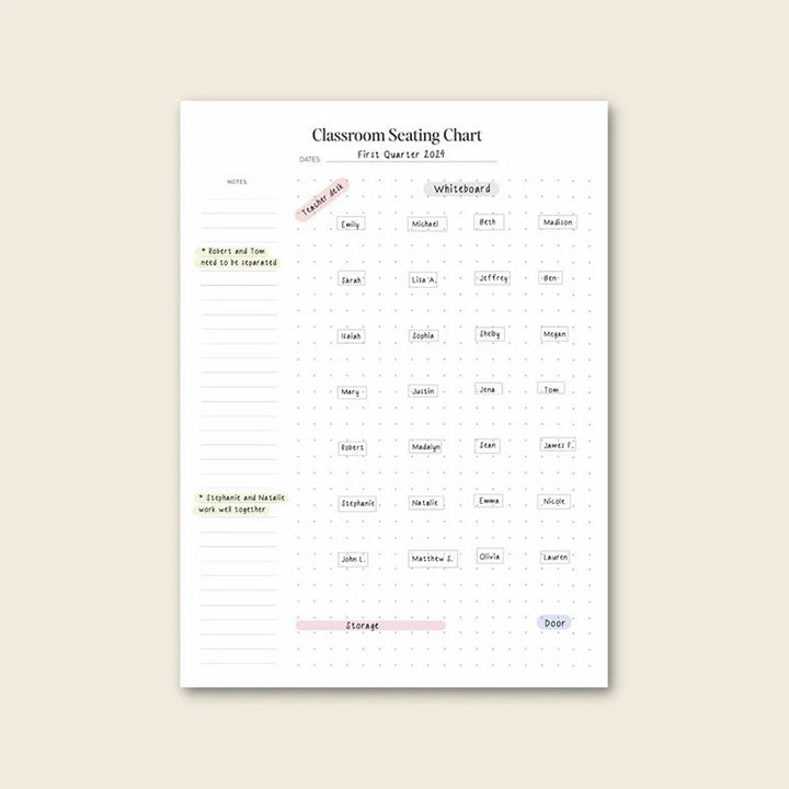 Spiral-bound 2024-2025 daily planner open to a monthly overview spread.