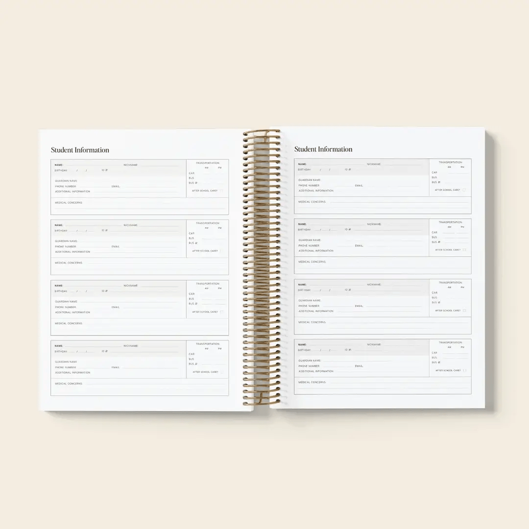 Back cover of a 2024-2025 teacher planner, showcasing its durable design.