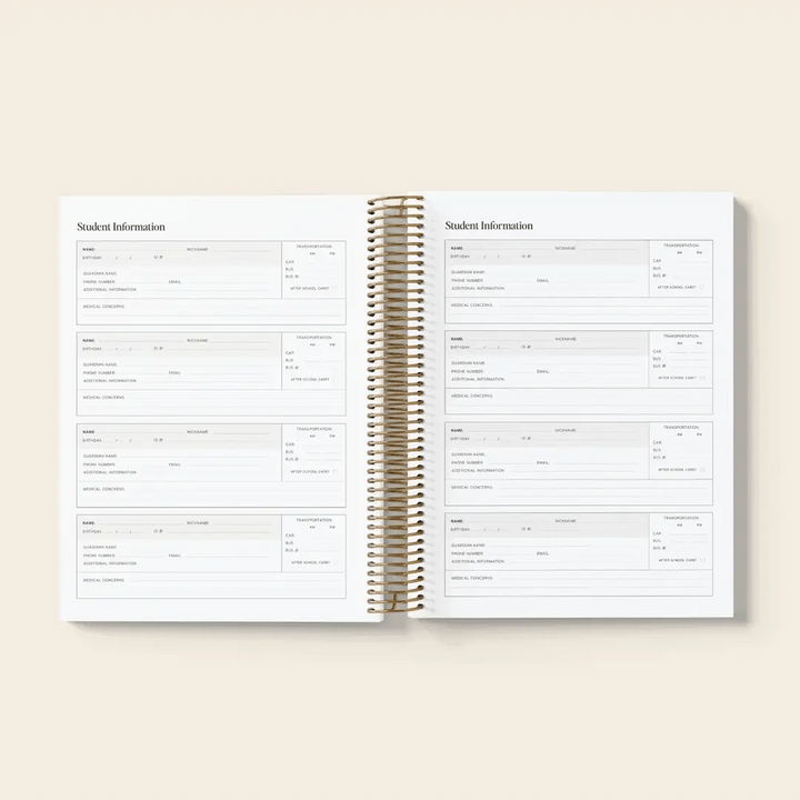 Back cover of a 2024-2025 teacher planner, showcasing its durable design.