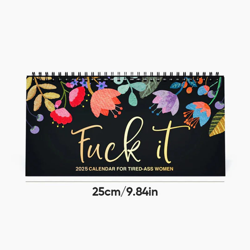 2025 Office stationery set including a wall planner and desk calendar, both with uplifting quotes