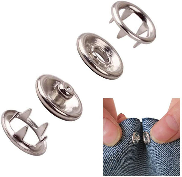 DIY Metal Snaps Buttons Kit for Fabric & Crafts