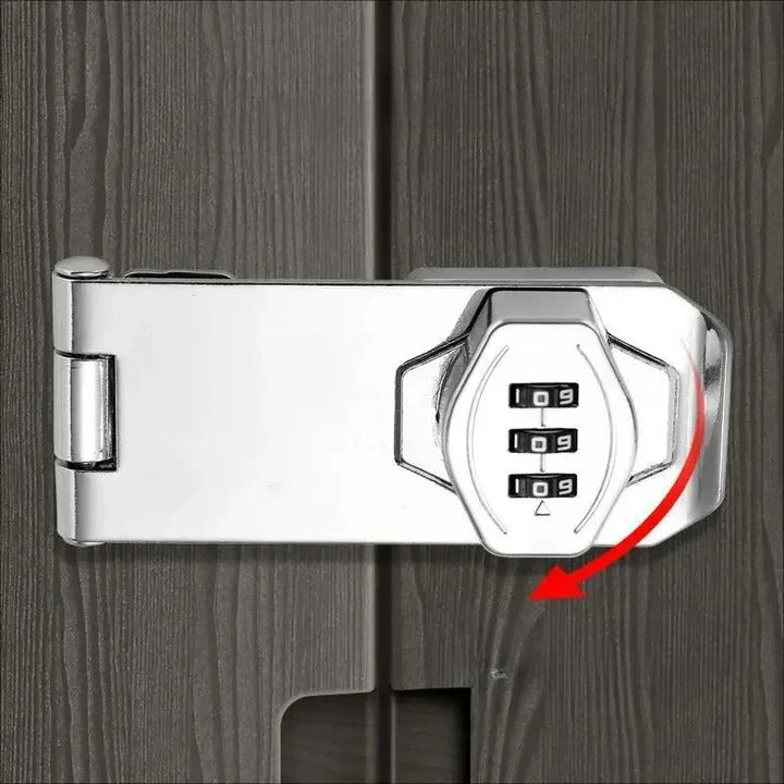 3-digit combination lock for cabinets, drawers, & lockers. Keyless security, durable zinc alloy for home/office.