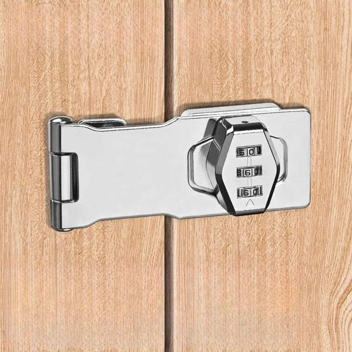 Durable 3-digit combination lock for file cabinets, lockers, & secure storage. Keyless access, easy install.