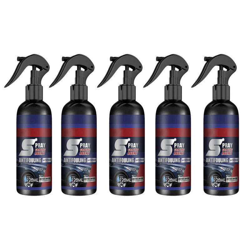 Protective layer formed by automotive hydrophobic spray on vehicle exterior