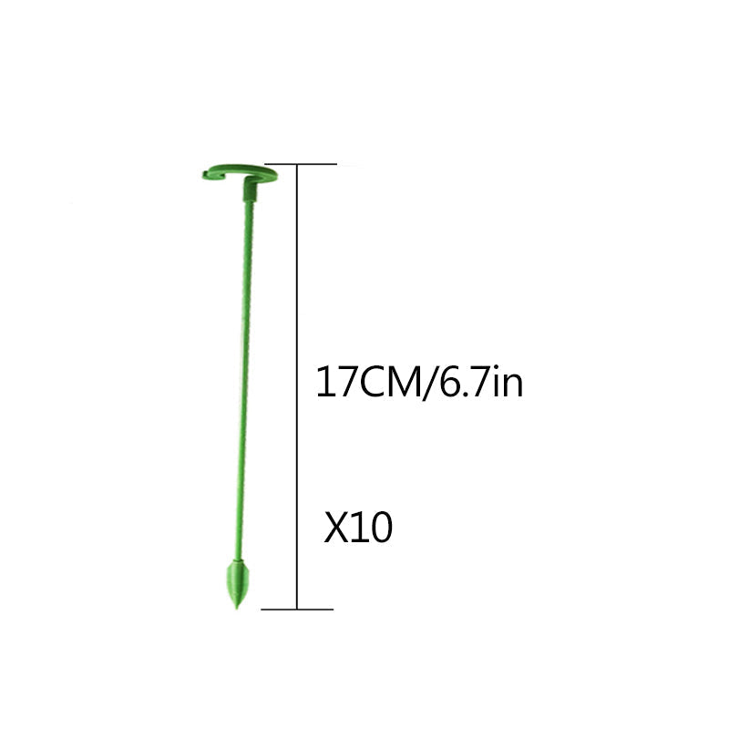 Dynamic shot of garden plant stakes contributing to a lush, well-maintained garden environment