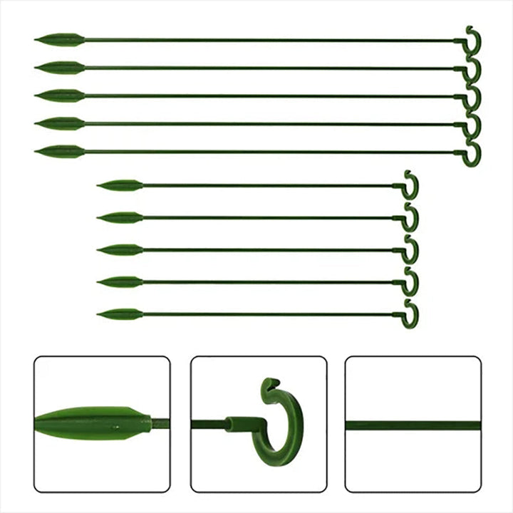Packaging for 30 garden plant support stakes, highlighting the product for healthy plant care