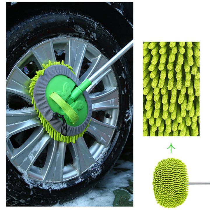 360° rotating telescopic cleaning mop for walls & floors with adjustable handle and chenille head