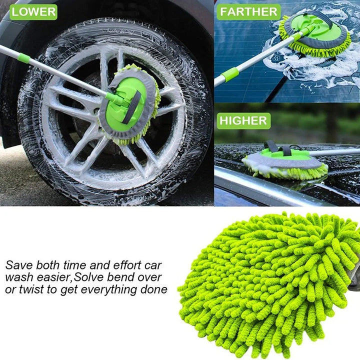Versatile 360° rotating telescopic cleaning mop, ideal for deep cleaning walls, ceilings, and floors