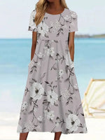 Grey White Floral