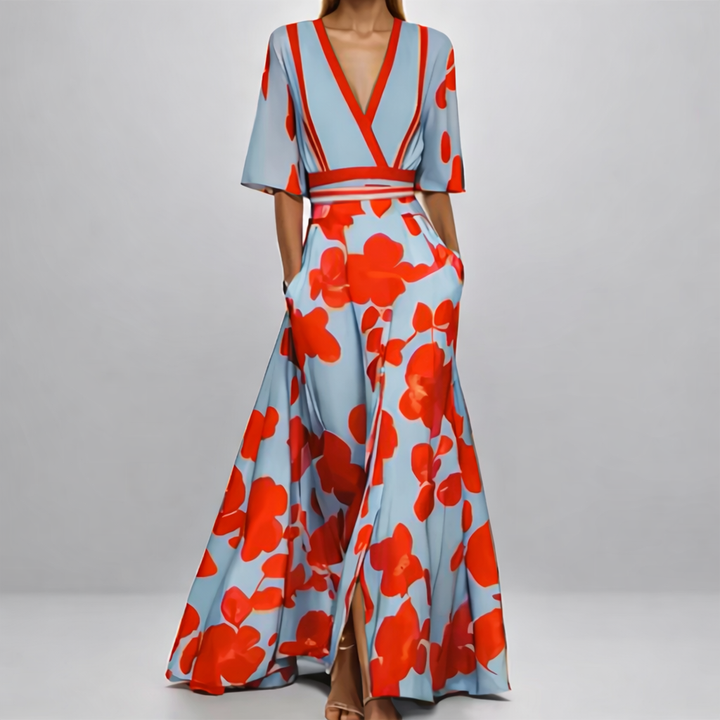 Women's Floral Maxi Dress with Flowing Silhouette