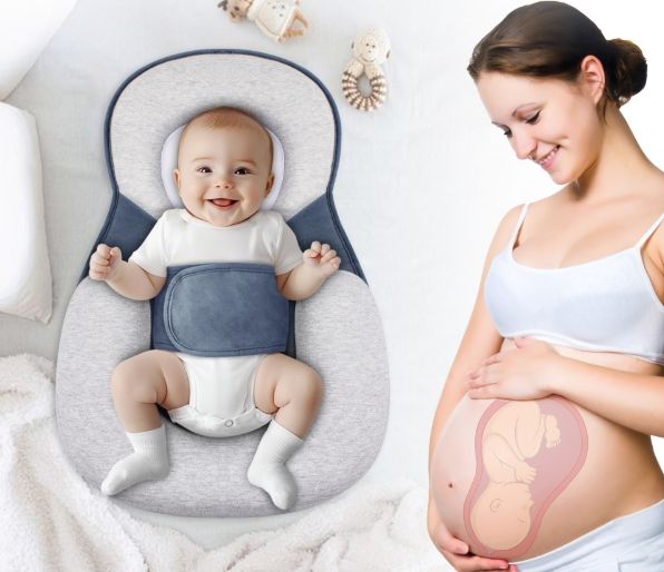 Newborn Elevated Anti-Reflux Baby Lounger for Peaceful Sleep