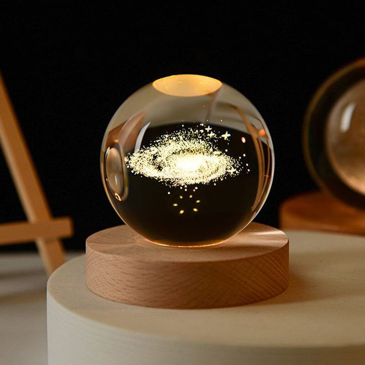 Home accent: glowing 3D crystal ball night light, an exquisite gift idea
