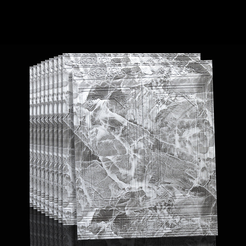 Stain-resistant 3D vinyl wall panels. Peel and stick, self-adhesive, and easy install textured decor.