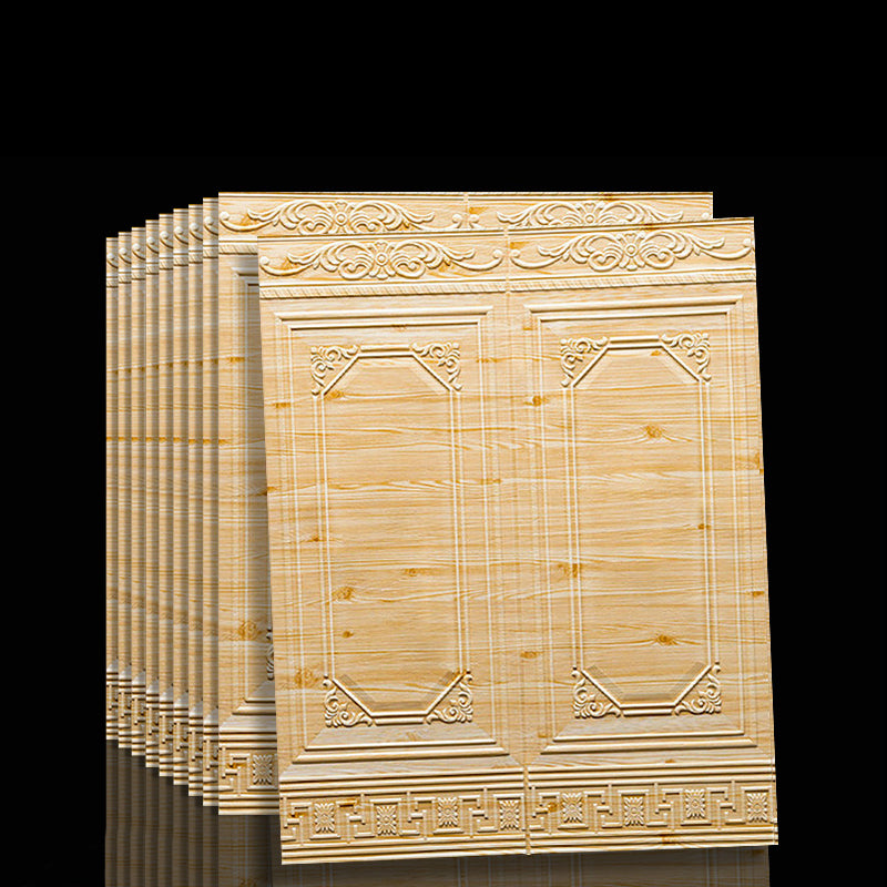 Quick and easy 3D textured wall panels. Vinyl, waterproof, and peel and stick for home transformation.