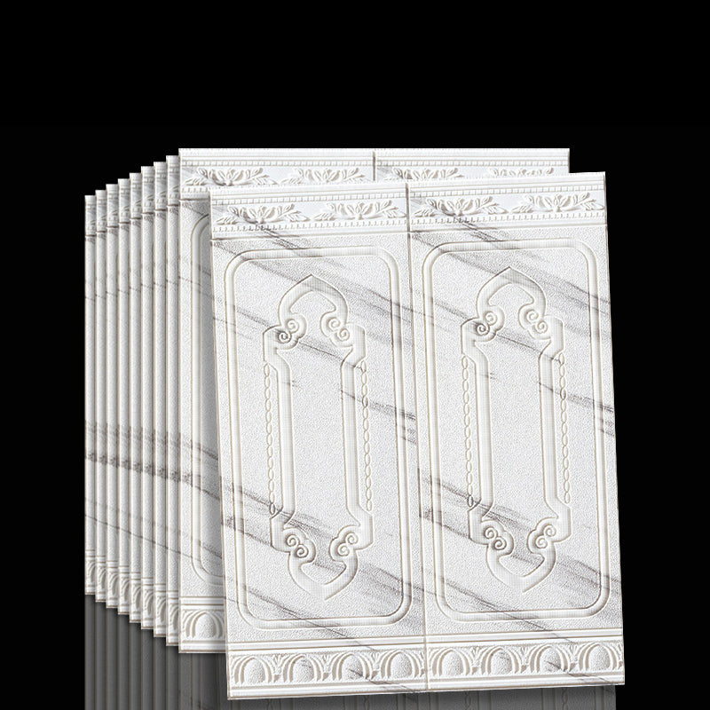 Bathroom safe 3D peel and stick vinyl panels. Textured, waterproof, and self-adhesive for decor.