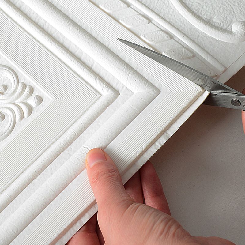 Quick home decor upgrade: 3D self-adhesive vinyl wall panels. Textured, easy install, and stylish transformation.