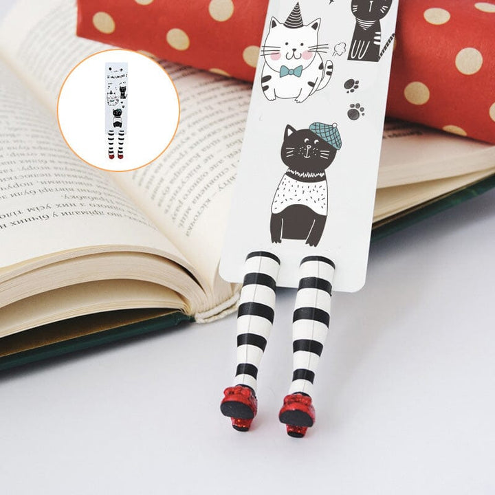 3D Wicked Witch Legs Bookmark, humorously sticking out of a book, perfect funny gift for readers