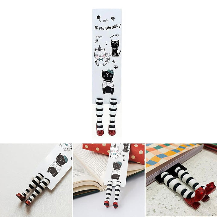 Humorous witch leg bookmark, designed to look like a witch crashed into your book, great for gifts