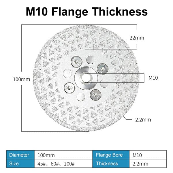 Durable diamond cutting disc, 4.5 inch, for angle grinders, ideal for construction work