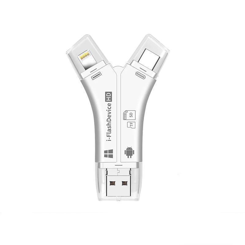 Essential phone accessory: Universal 4-in-1 portable memory card reader for quick and easy file transfers.