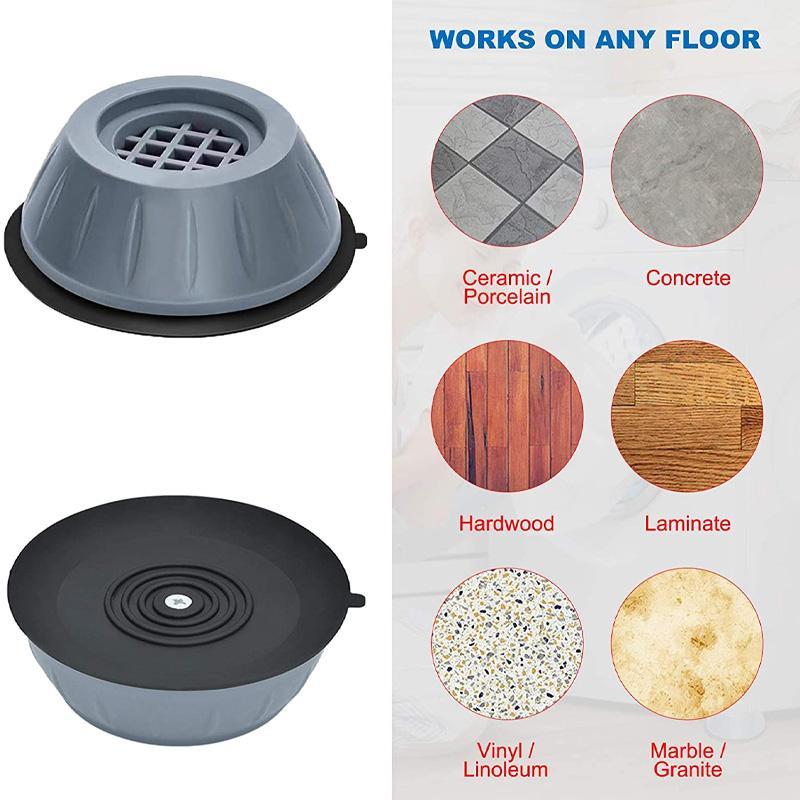Laundry accessory: 4 anti-vibration support pads for washing machines & furniture