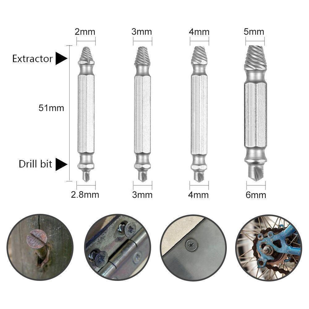 Packaging for the Universal Damaged Screw Extractor Set, highlighting its versatility for mechanics