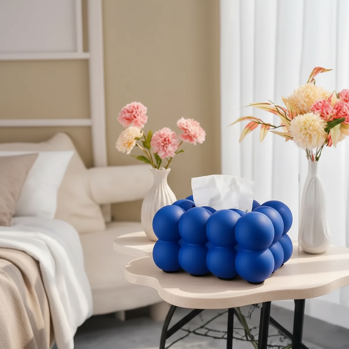 Modern Bubble Ceramic Tissue Box - Durable and Stylish