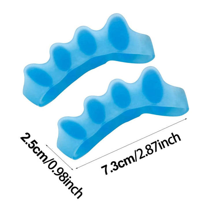 Stack of gel toe separators, emphasizing their durable and reusable nature for long-term foot wellness.