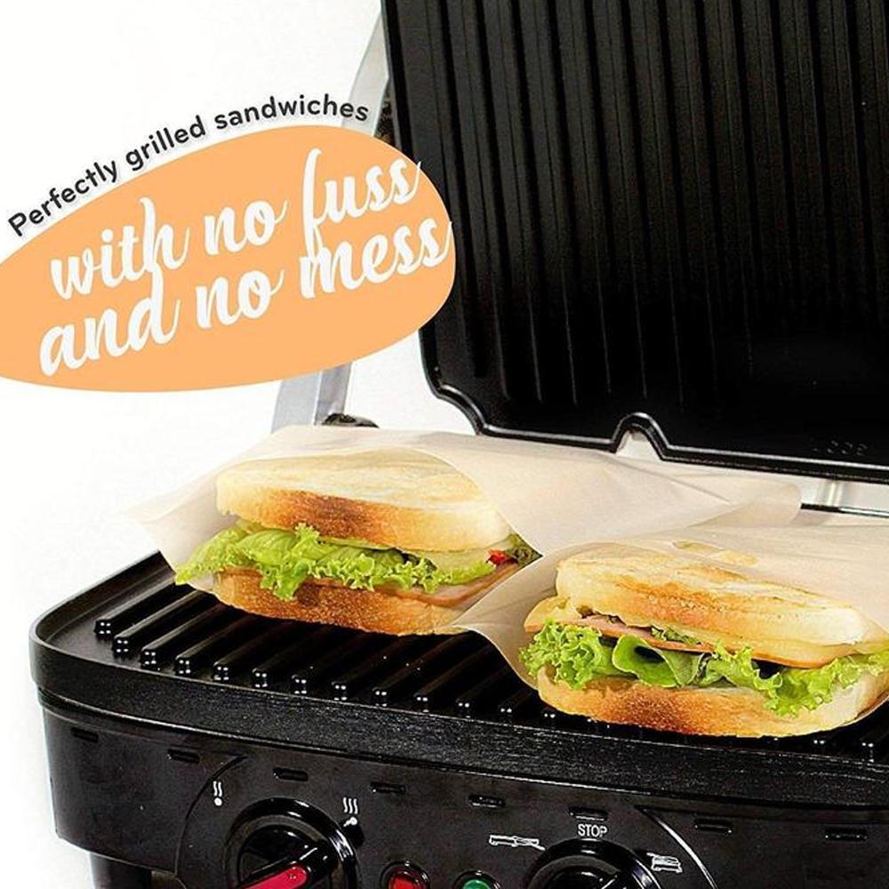 Eco-friendly non-stick toaster bags, durable & reusable for multiple uses, 5 count