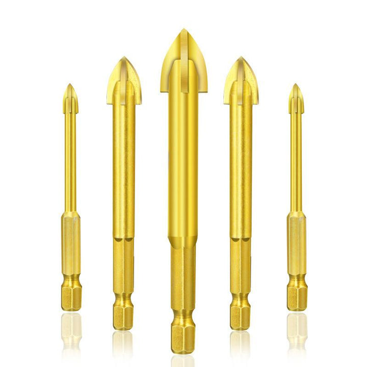 High-performance universal drilling tool set, carbide-tipped, for precision and longevity