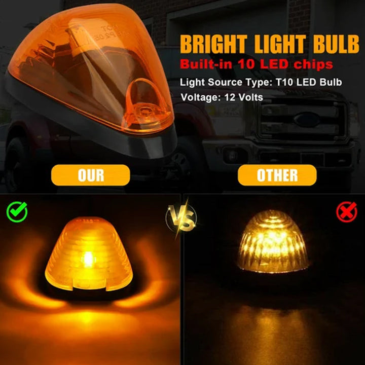 Universal waterproof truck cab roof lights, 5 pcs, providing bright LED vehicle lighting