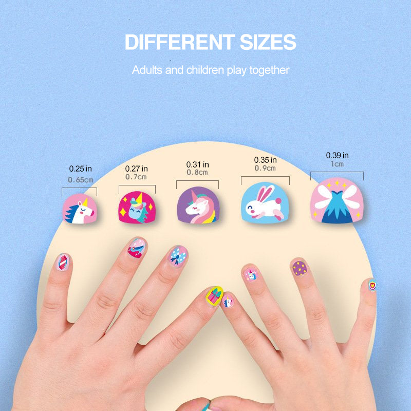 Vibrant collection of princess-themed Kids Fun Nail Art Decal Stickers for young girls