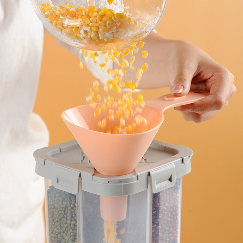 Close-up of the small kitchen funnel, perfect for filling bottles or spice shakers