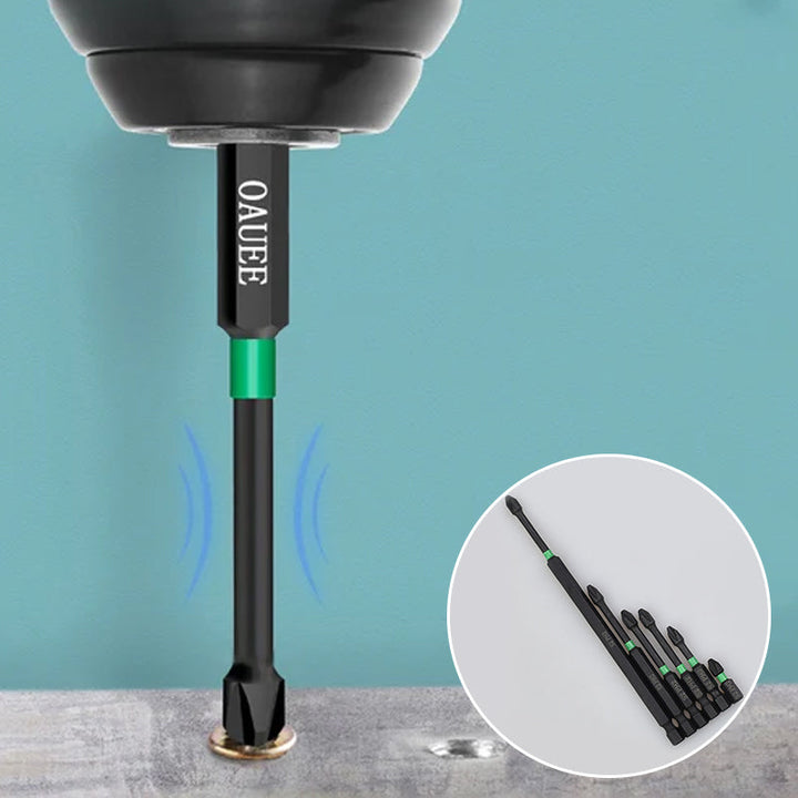 Heavy-duty cross-head impact screwdriver bit set for professional and DIY use